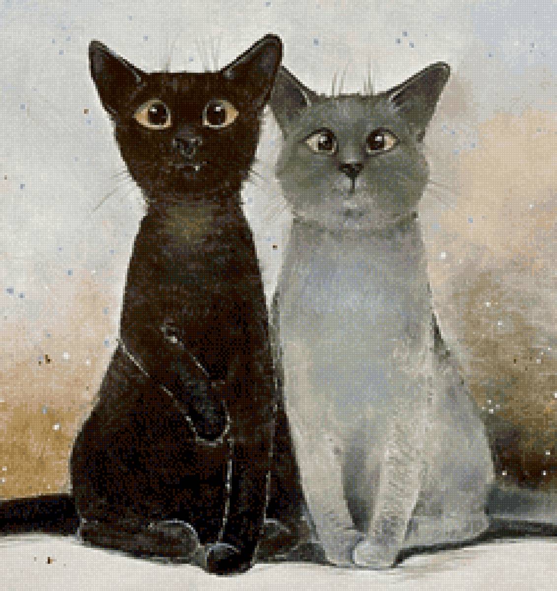 Друзья - кошки, картины - предпросмотр