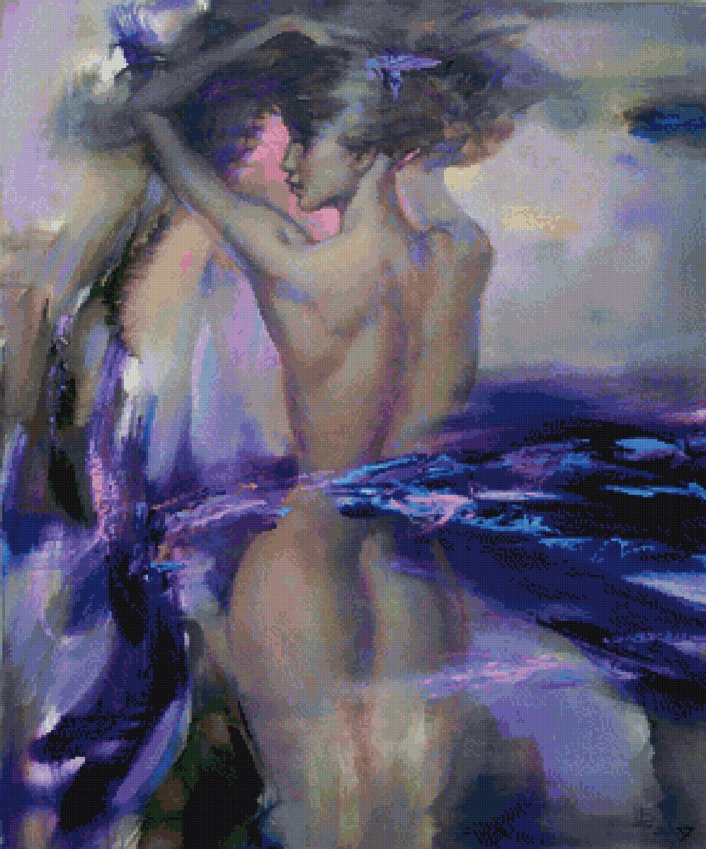 девушка, акварель пнк - предпросмотр