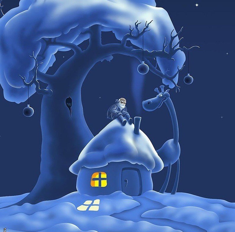 фантазия, акварель, пнк - оригинал