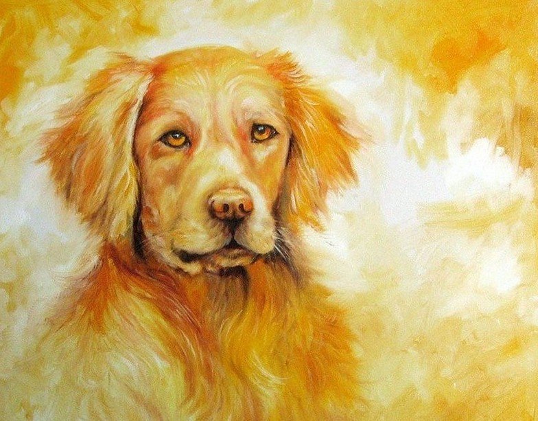 собака, акварель, пнк - оригинал