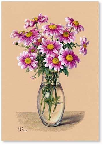 Цветы в вазе - цветы, ваза - оригинал