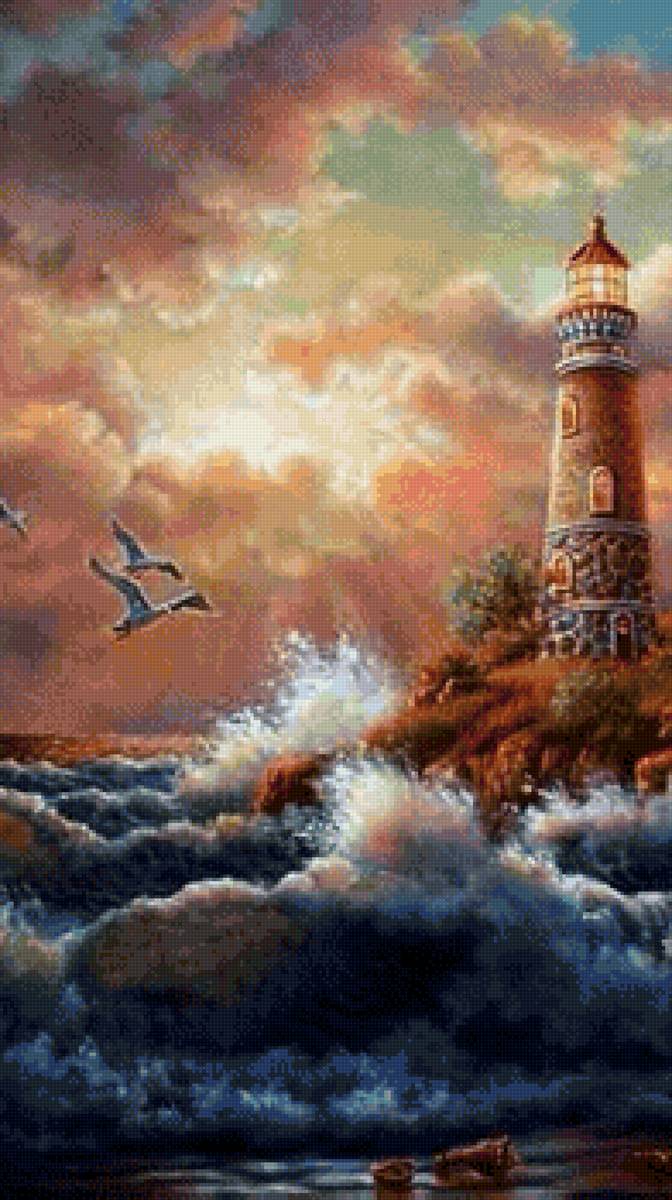 Маяк - море, пейзаж, маяк - предпросмотр