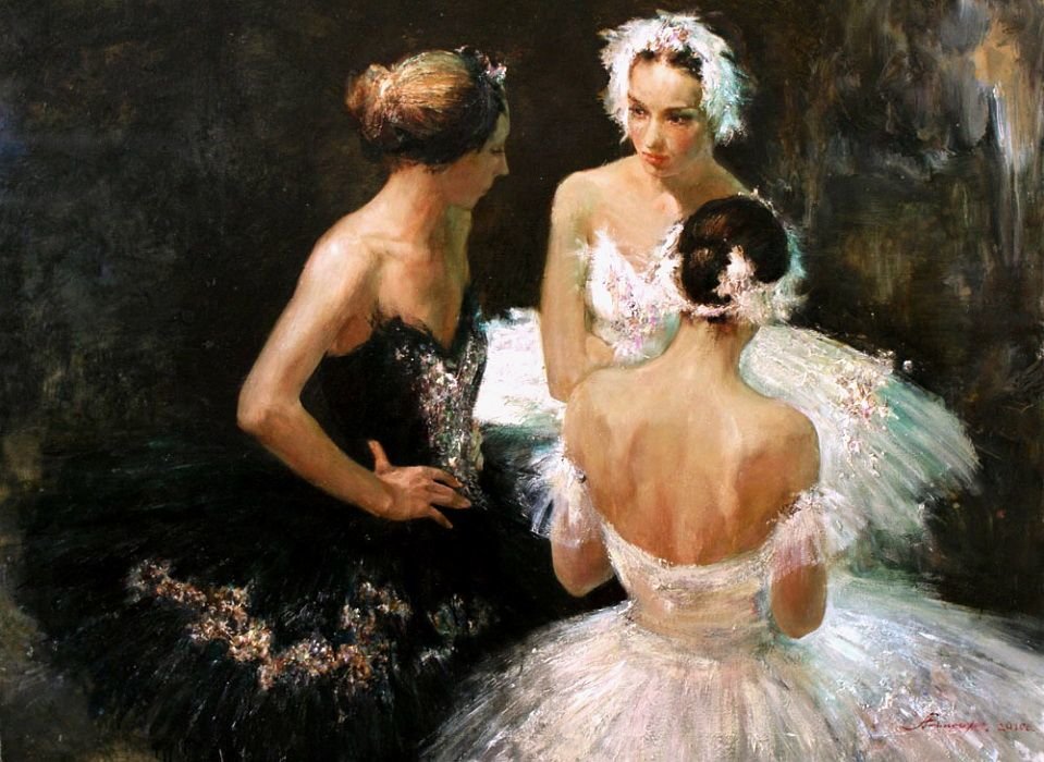 Балерины - балет, балерины, схема - оригинал