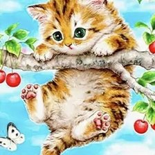 Схема вышивки «Котёнок»