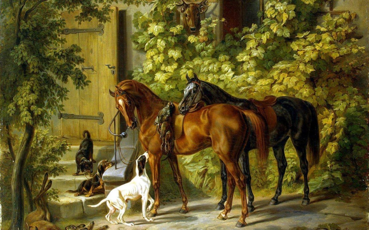 №2550648 - лошади, собаки - оригинал