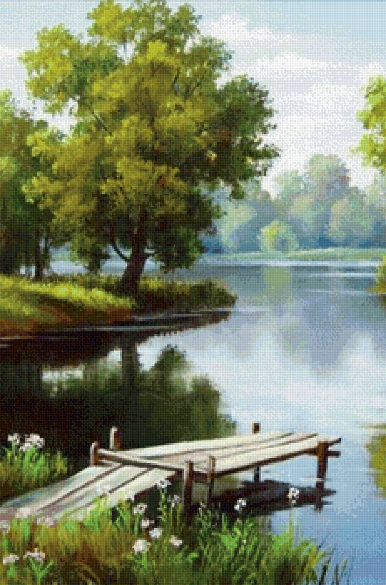 Пейзаж - пейзаж, лето, река - предпросмотр