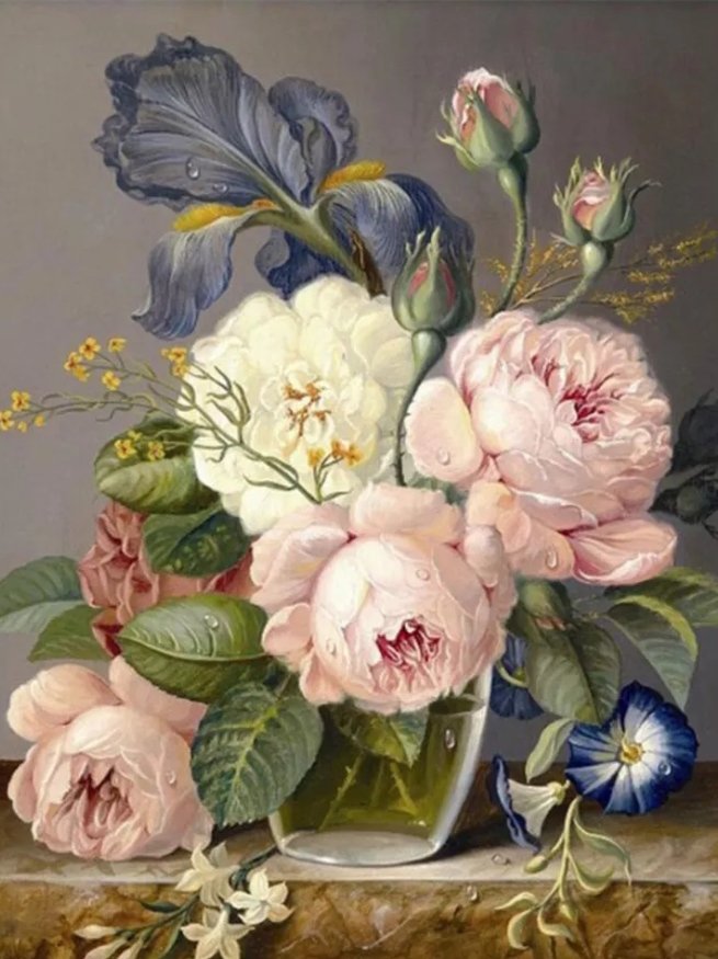 Букет - винтаж, роза, цветы, букет - оригинал