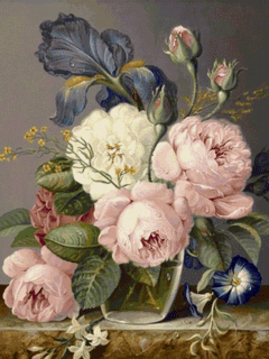 Букет - букет, винтаж, цветы, роза - предпросмотр