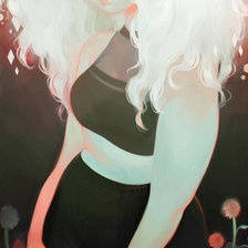 Схема вышивки «Девушка»