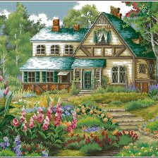 Схема вышивки «Дом»