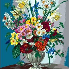 Схема вышивки «Цветы в вазе»