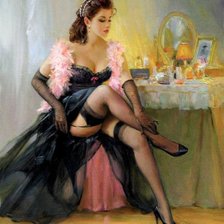 Схема вышивки «Модница»