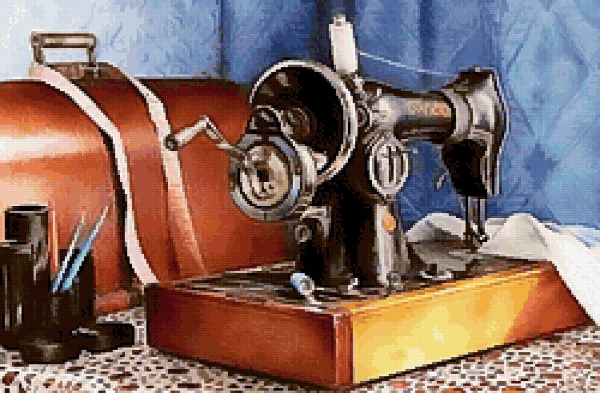 Натюрморт сюжетный - шитье, рукоделие, натюрморт сюжетный, швейная машинка - предпросмотр