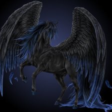 Схема вышивки «Темный пегас»