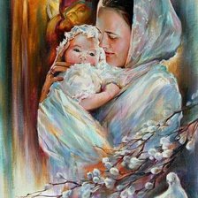 Схема вышивки «Мать и дитя»