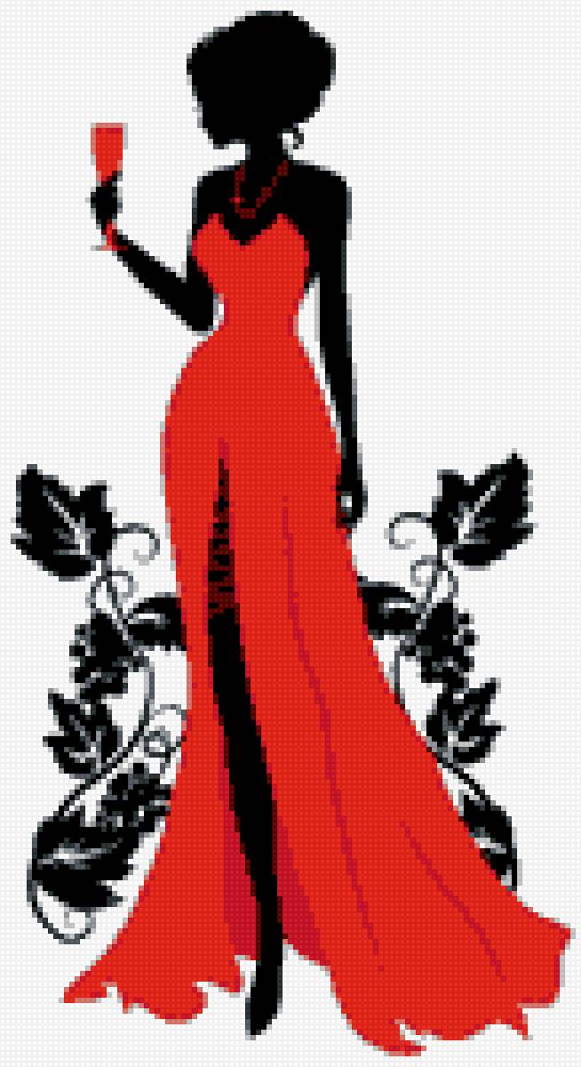 Девушка с бокалом - девушка бокал - предпросмотр