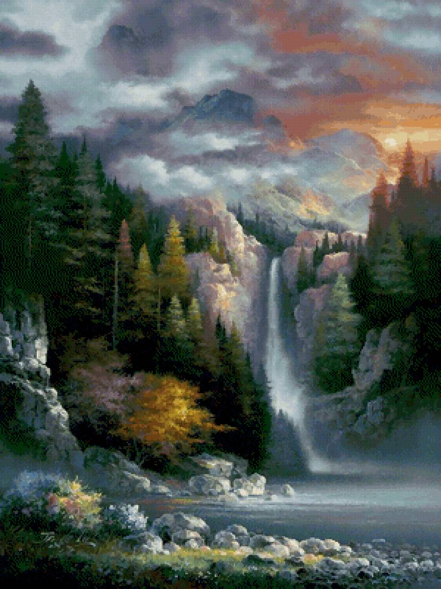 Водопад - озеро, водопад - предпросмотр