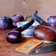 Схема вышивки «трубка, сливы, пнк»