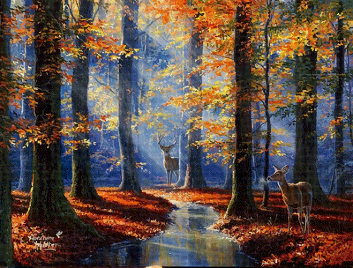 Абрахам Хантер - природа, олени, звери, олень, абрахам хантер - предпросмотр