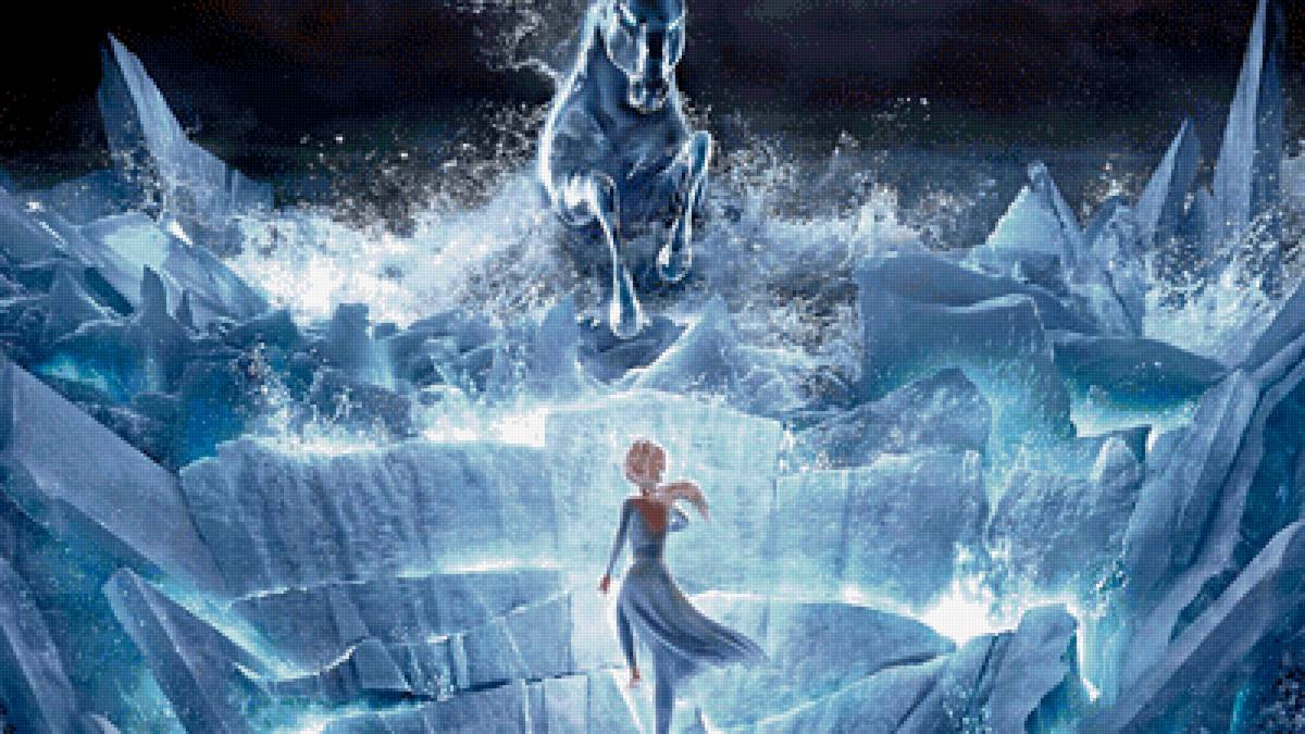 эльза - схема для вышивки, холодное сердце, вышивка крестиком - предпросмотр