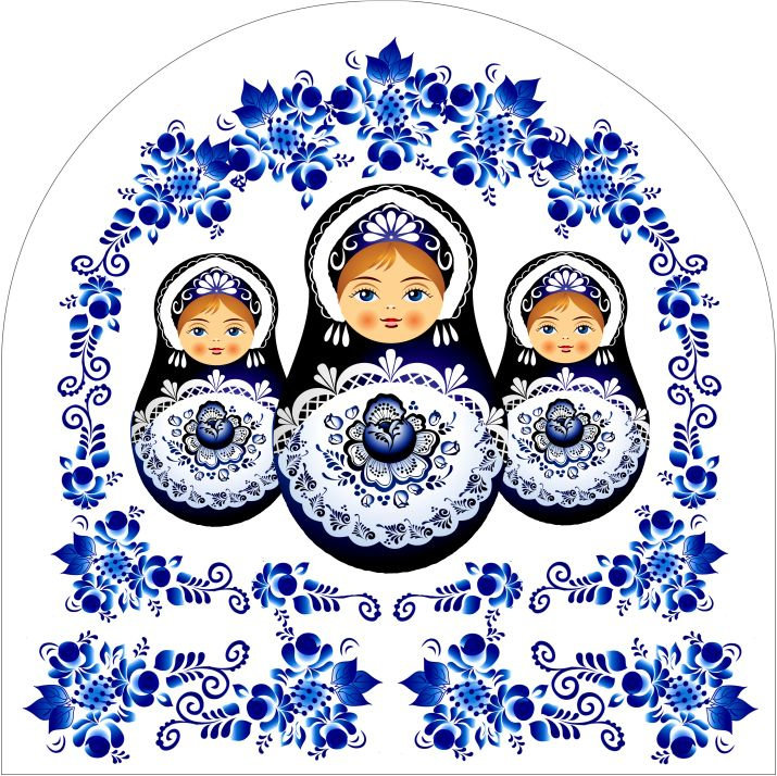 матрешки - панно - оригинал