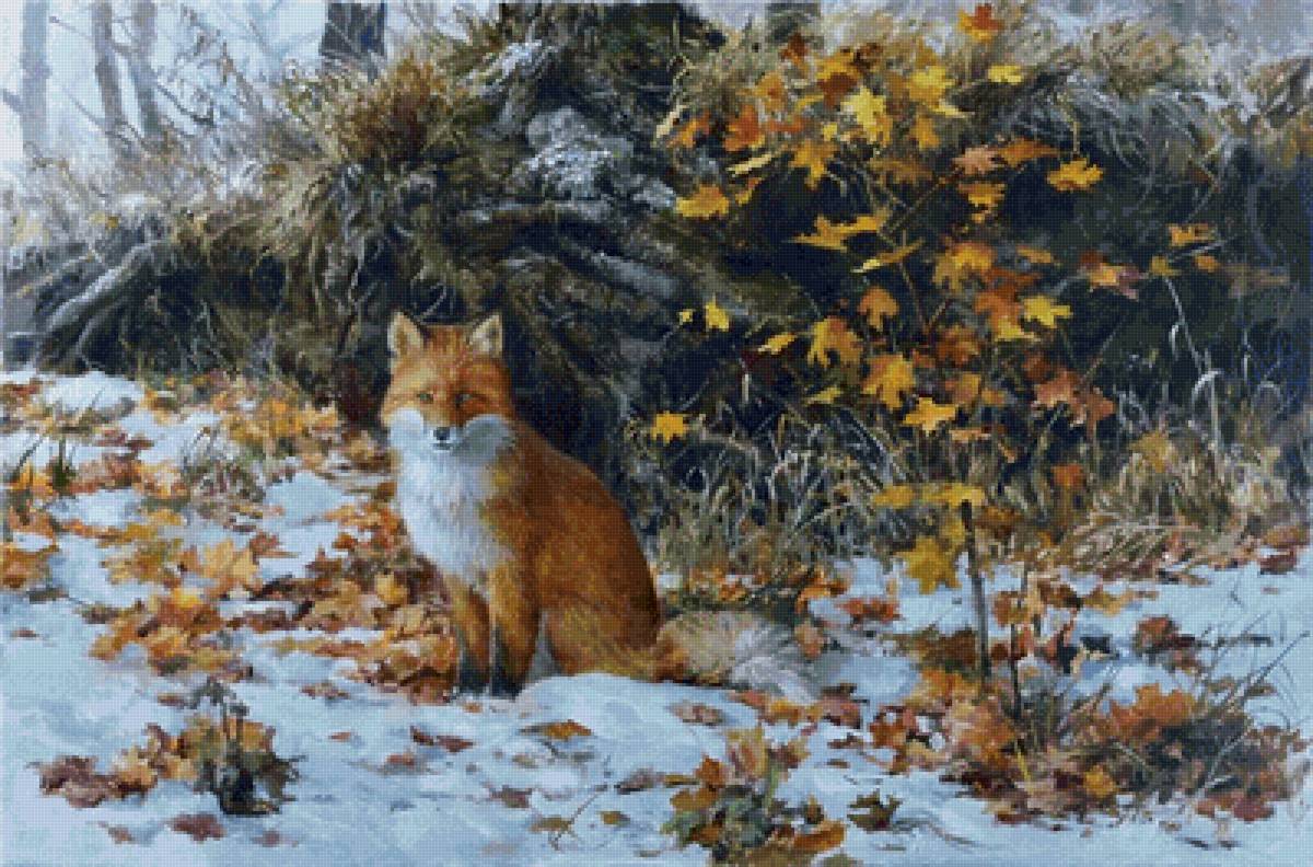 Пейзаж - бжезовский, лисичка - предпросмотр