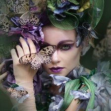 Схема вышивки «vrouw vlinder»