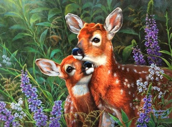 Абрахам Хантер - олень, природа, звери, абрахам хантер, олени - оригинал