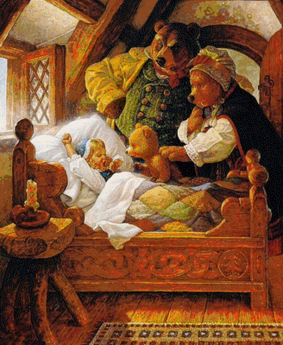 Медведи - девочка, медведи, сказка - предпросмотр