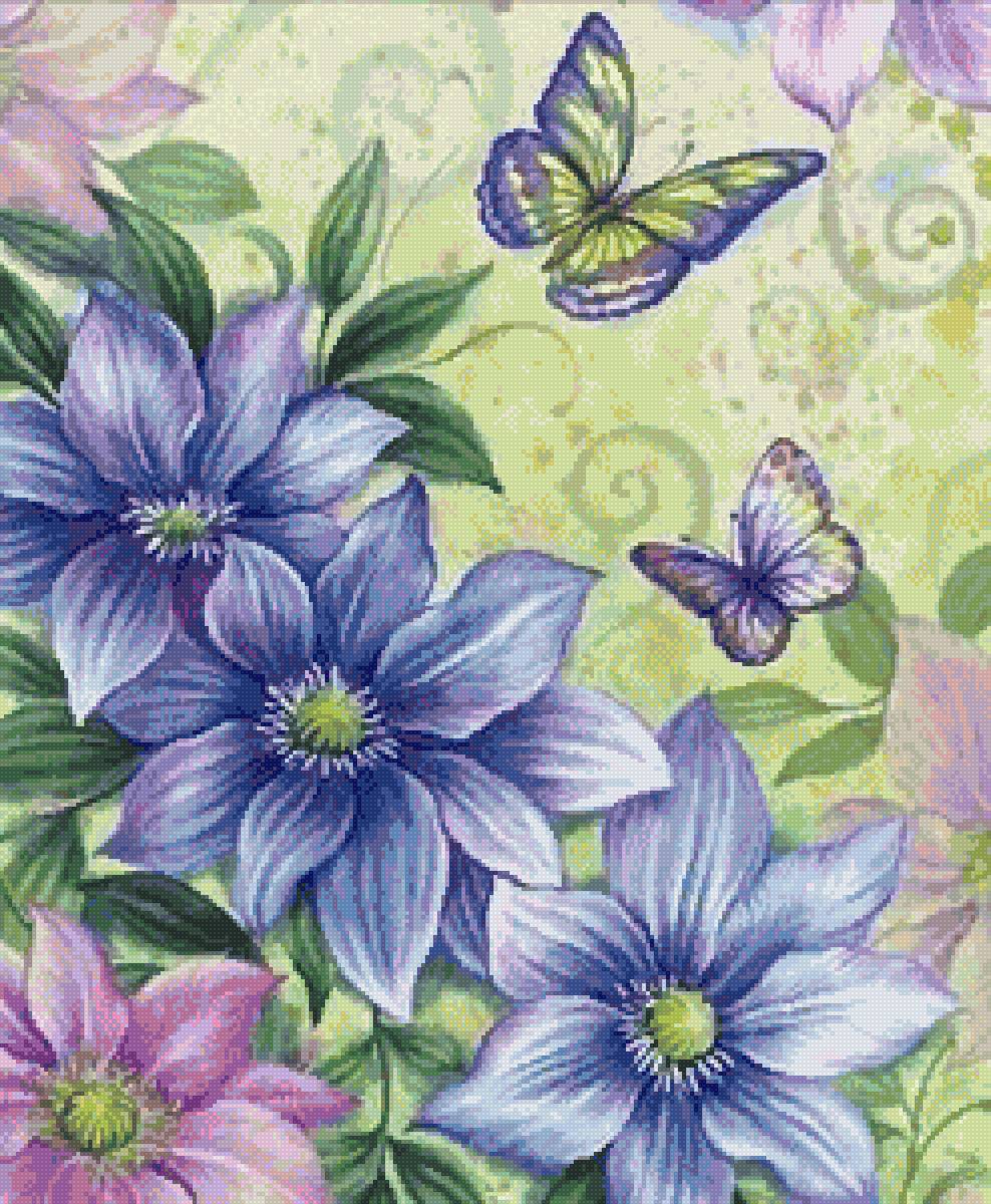 №2559193 - бабочки, цветы - предпросмотр