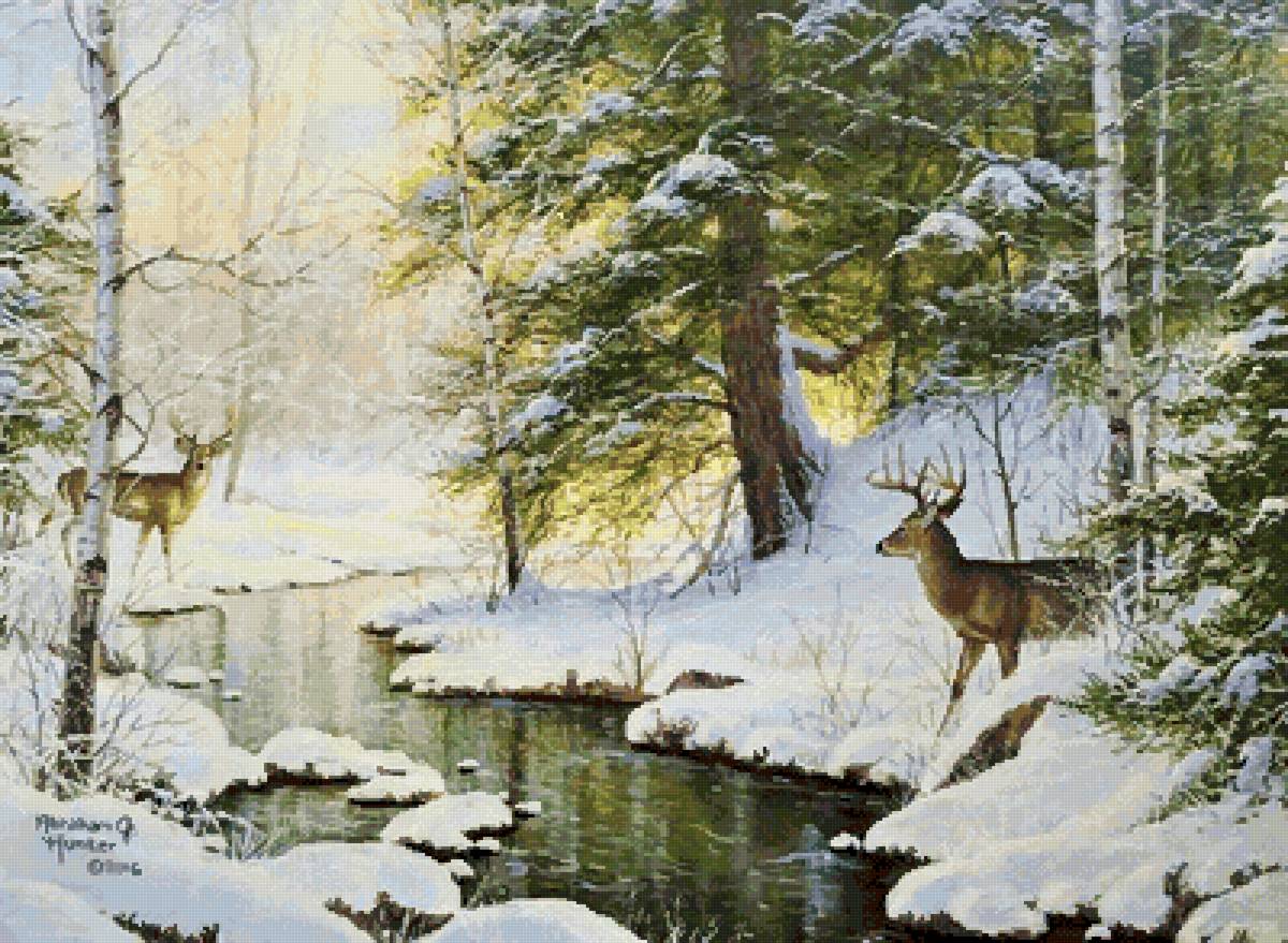 Абрахам Хантер - звери, олень, олени, абрахам хантер, природа - предпросмотр