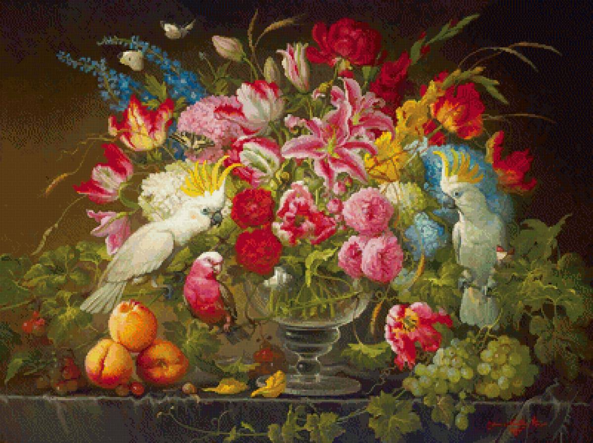 №2559540 - картина, птицы, натюрморт - предпросмотр