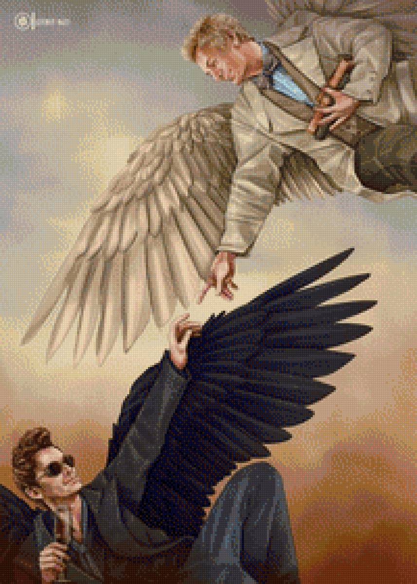 Кроули и Ази - азирафель, кроули, благие знамения - предпросмотр