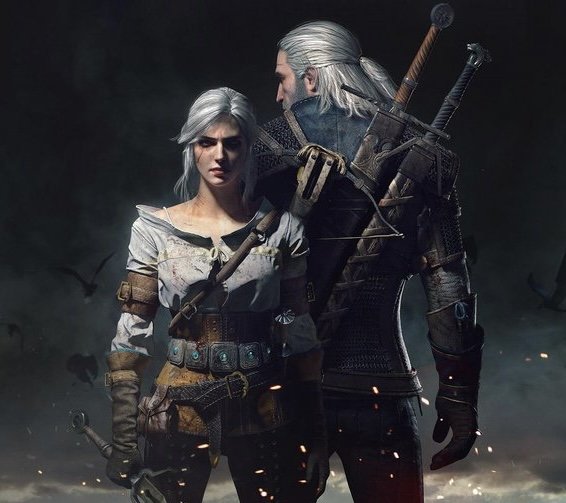 Geralt and Ciri 2 big size - witcher geralt ciri dmc - оригинал