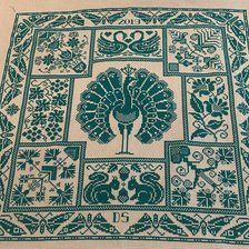 Схема вышивки «Pavo real verde»