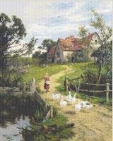 деревенский пейзаж - пейзаж.деревня. лето - оригинал