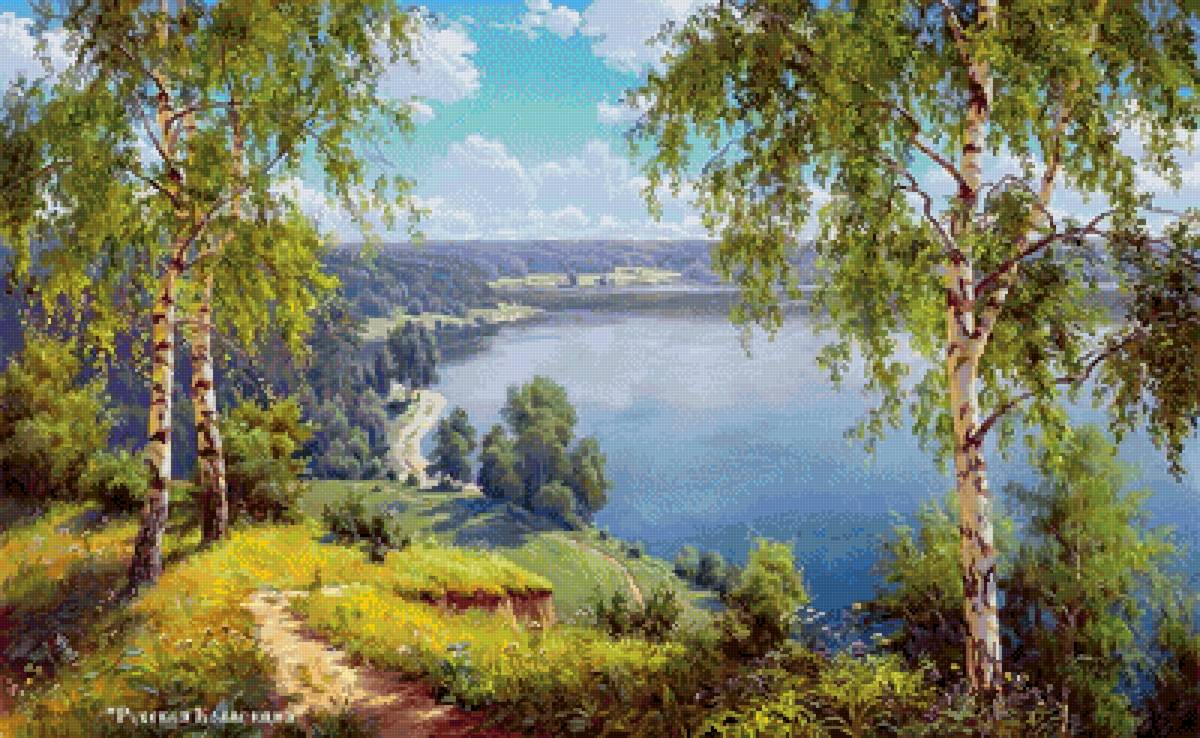 Игорь Прищепа. Пейзаж. - пейзаж, игорь прищепа, березы - предпросмотр