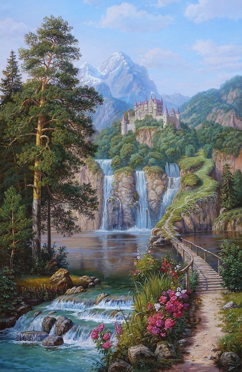 Виталий Потапов. Водопад - водопад, виталий потапов, пейзаж - оригинал