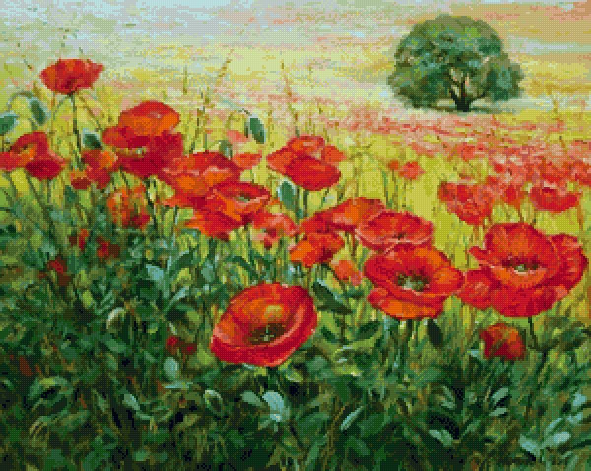 Георгий Харченко. Маки - георгий харченко, маки, пейзаж - предпросмотр