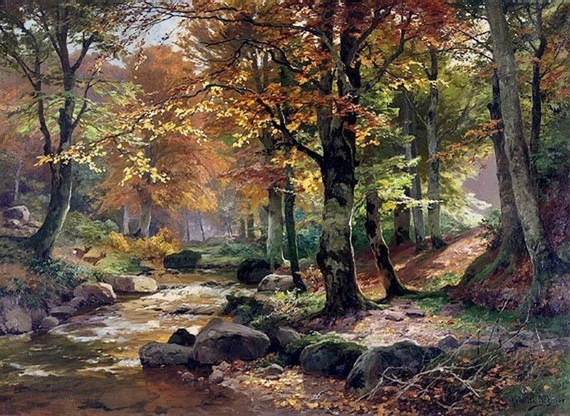 Генрих Бёмер. Лес - звери, пейзаж, генрих бемер, природа - оригинал