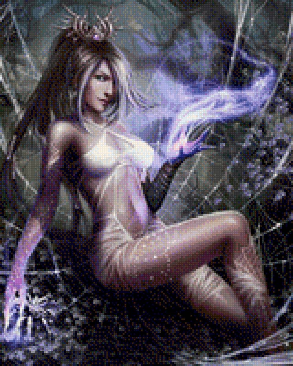 Девушка в паутине - девушка, романтика, фэнтези - предпросмотр