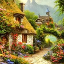 Схема вышивки «Домик»