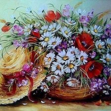 Схема вышивки «ромашки»