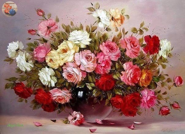 розовые розы - оригинал