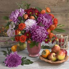 Схема вышивки «Букет из астр»