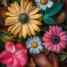 Схема вышивки «цветы»