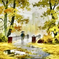 Схема вышивки «В осеннем парке»