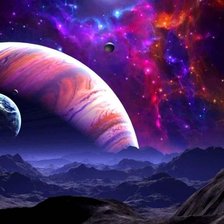 Схема вышивки «космос, пнк»