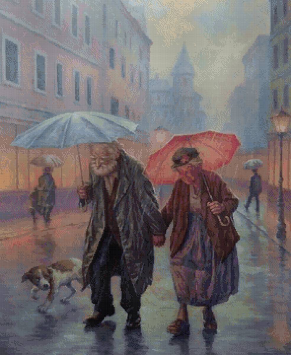 старость, акварель, пнк - предпросмотр