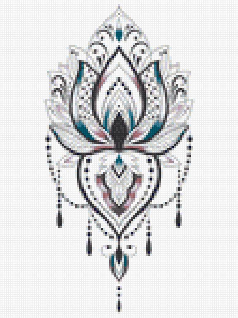 Мандала Лотос 20*25см - лотос, мандала - предпросмотр